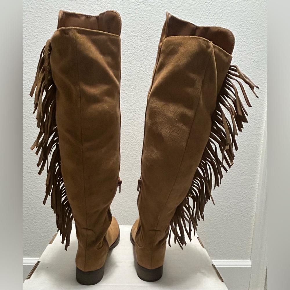 Mossimo Supply Company Leather Boots - Tan - 6 - 21” Tall - 1 1/4” Heel - Picture 2 of 7